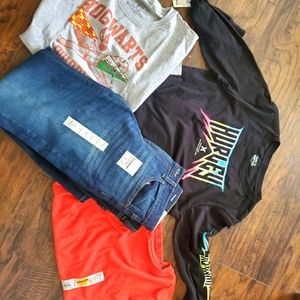 Boys lot bundle XL shirts jeans 14 16 Hurley Sonoma Harry Potter short long tees